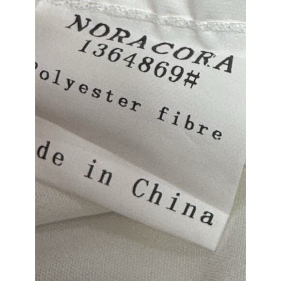 Noracora Women’s Size XL White Mid Length Shirt Dress Short Sleeve Blue Anchor - Picture 6 of 7